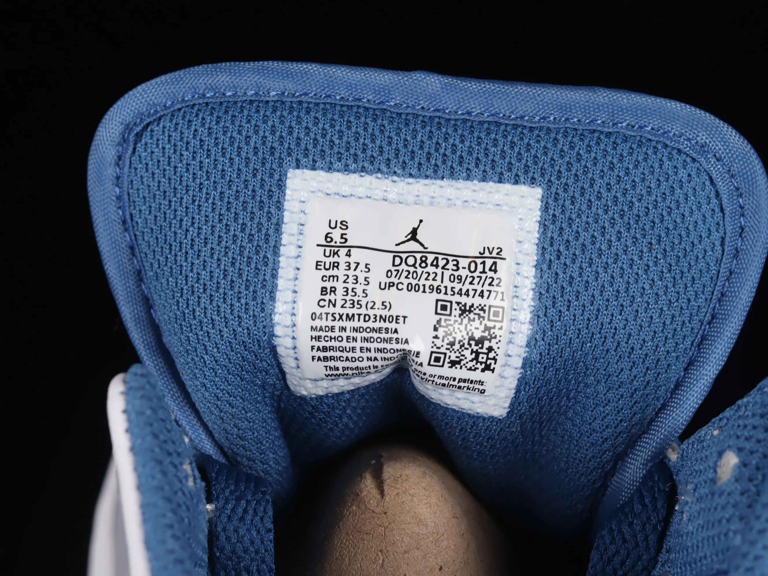 All categories Air Jordan Jordan series basketball shoes Air Jordan 1 Mid Air Jordan 1 Mid "True Blue" AJ1 Joe 1 true blue mid-top basketball shoes DQ8423-014